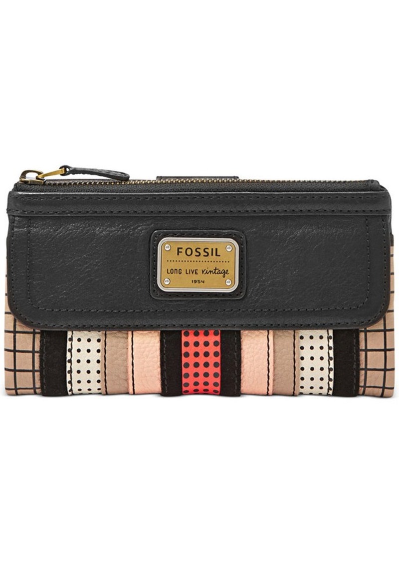 Fossil Fossil Emory Leather Patchwork Clutch Wallet | Handbags - Shop It To Me